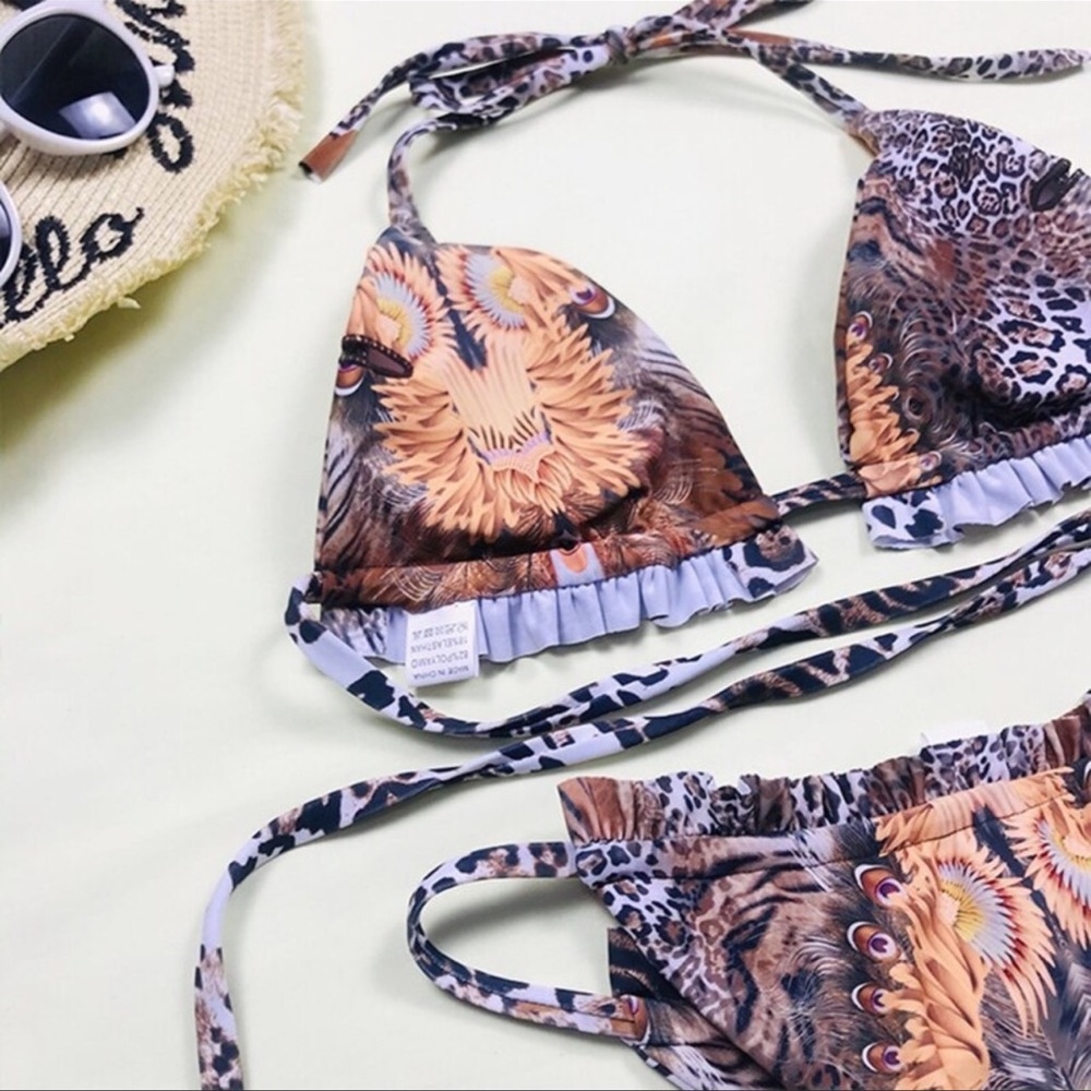 Jungle Tropics Bikini 3 Piece Set - Picture 5 of 7